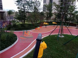 佛山順德保利海德公園彩色透水混凝土項目